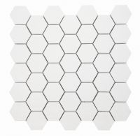Super White Stone Hexagon 2 x 2 12 x 12