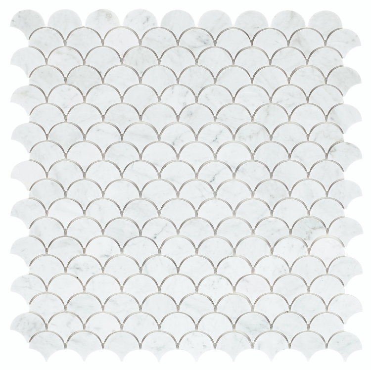 Dragon Scale Carrara 9.75 x 9.75