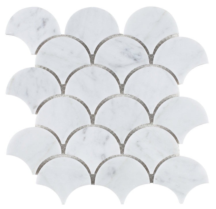 Dragon Scale Carrara 9.75 x 9.75 Dragon Scale Carrara 9.75 x 9.75