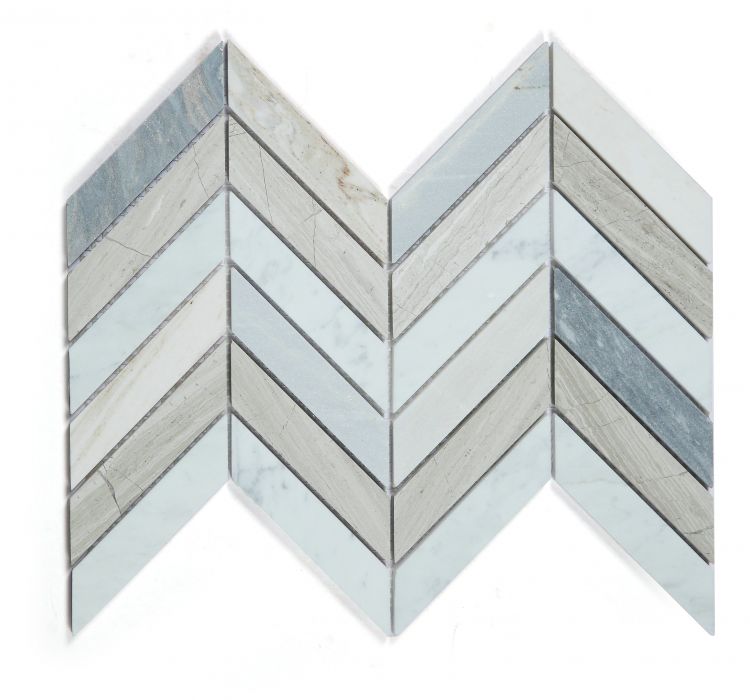 Chevron Blue 8 x 12