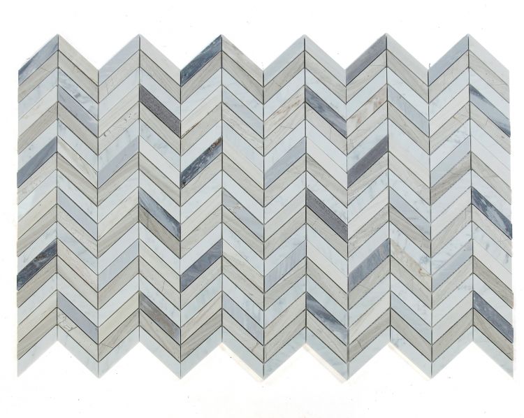 Chevron Blue 8 x 12
