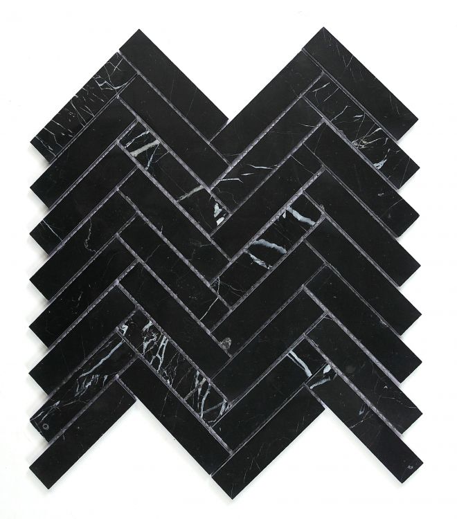 Herringbone Marquina 11.25 x 11.25