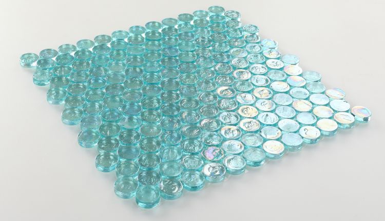 Malibu Turquoise Penny 12.25 x 12.25( Mapei Adesilex-P10 REQUIRED)