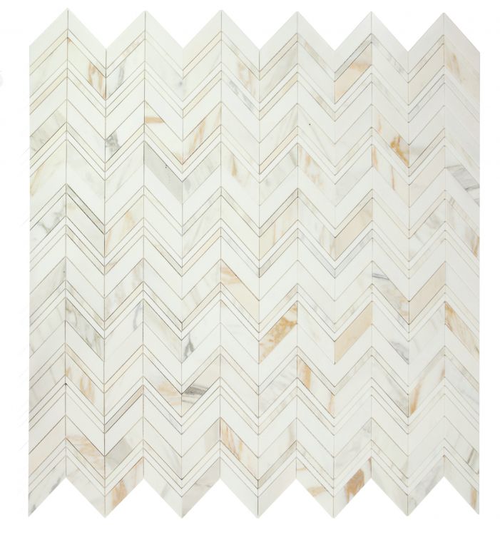 Chevron Ravenna Calacatta 11.75 x 12.25