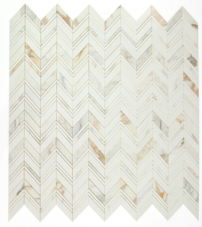 Chevron Ravenna Calacatta 11.75 x 12.25