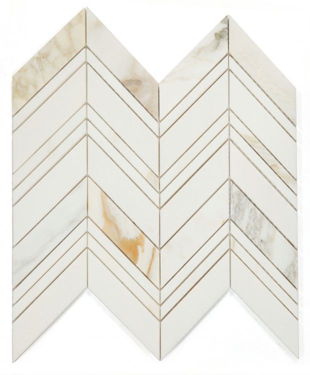 Chevron Ravenna Calacatta 11.75 x 12.25