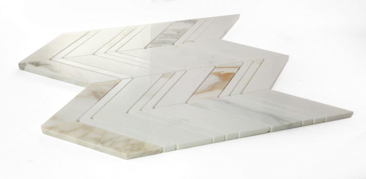 Chevron Ravenna Calacatta 11.75 x 12.25