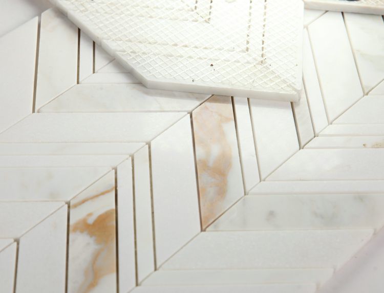 Chevron Ravenna Calacatta 11.75 x 12.25