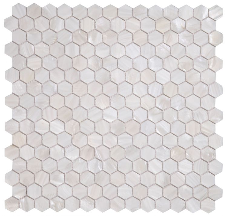 Pearl White Hexagon 11.5 x 11.75