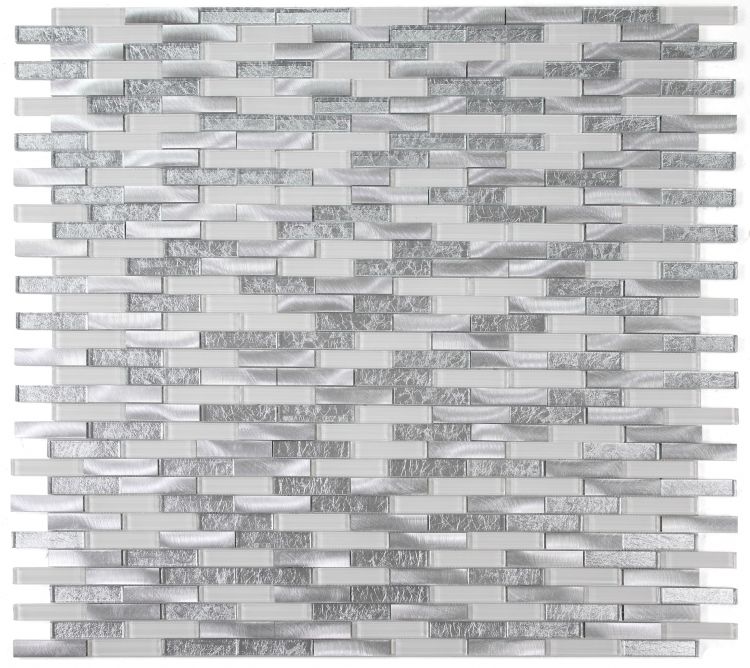 Linear Metallic Silver 11.75 x 11.75
