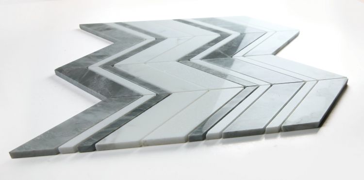 Chevron Ravenna Grey 11.75 x 12.25