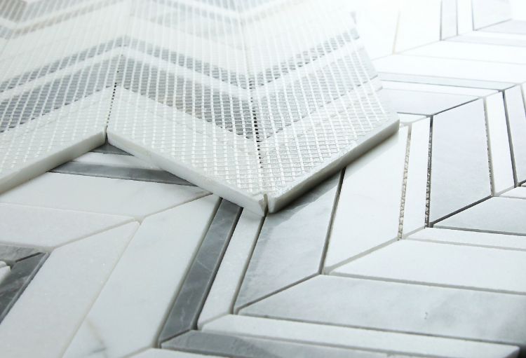 Chevron Ravenna Grey 11.75 x 12.25