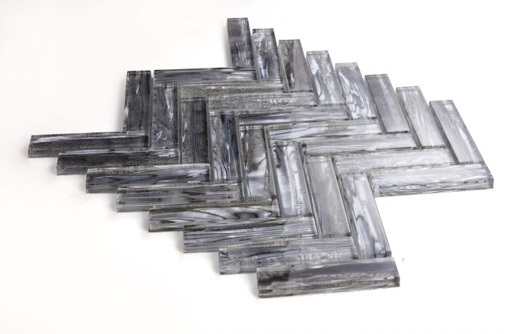Herringbone Shell Silver 11 x 11