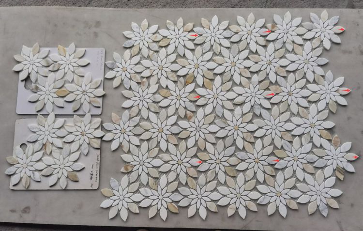 Daisy Bloom Calacatta 11.75 x 13.25