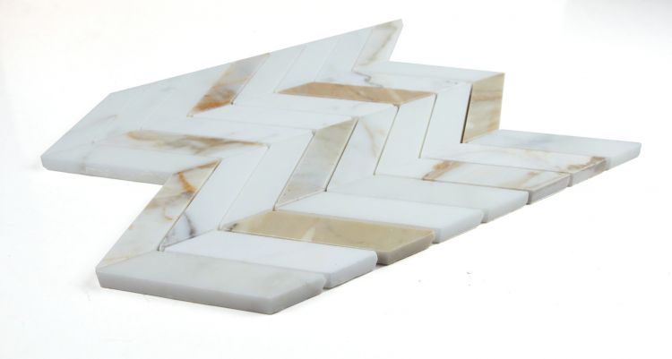 Chevron Calacatta Gold Honed 11 x 11