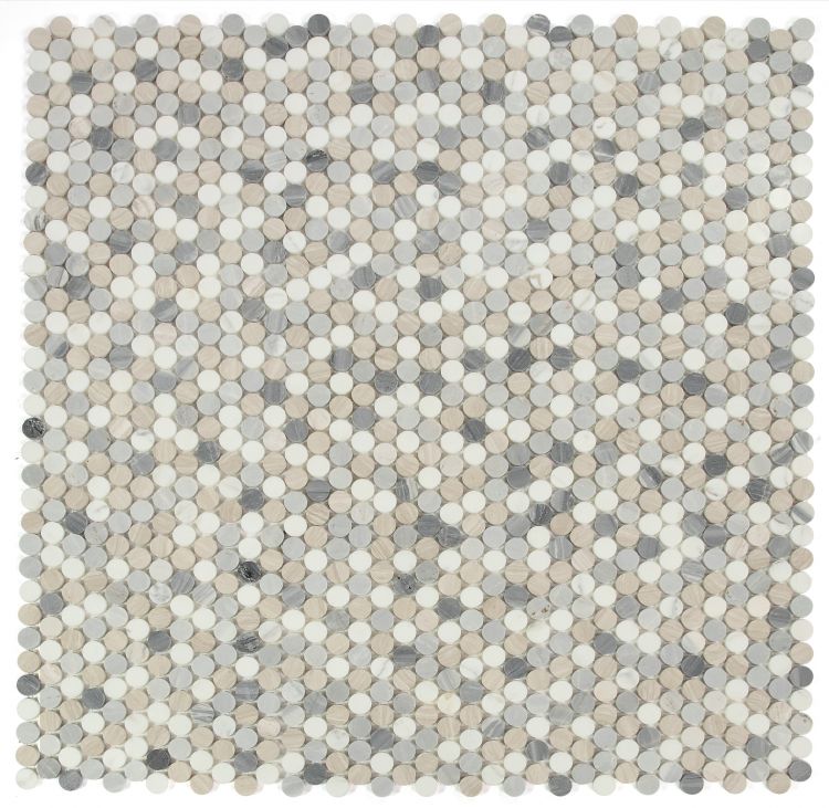 Penny Marble Blue 11 x 11.5