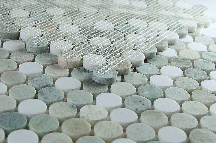 Penny Marble Green 11 x 11.75