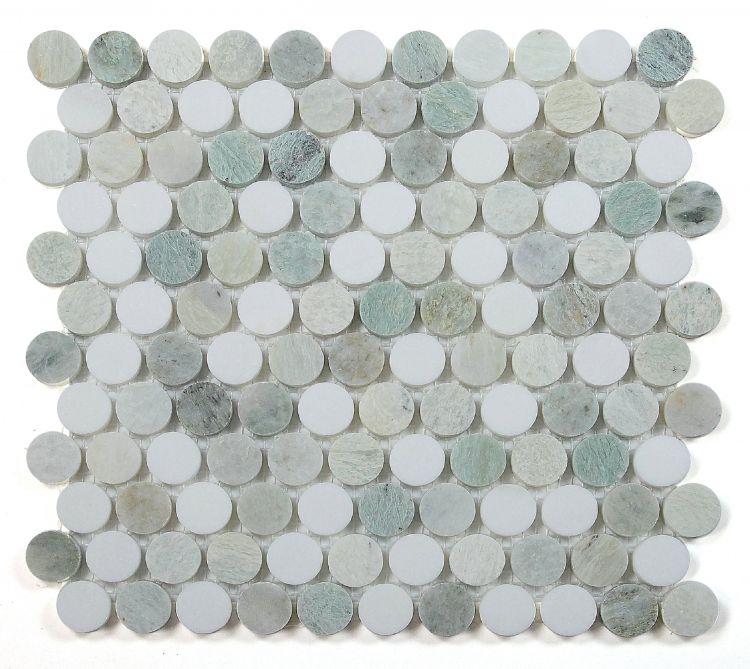 Penny Marble Green 11 x 11.75