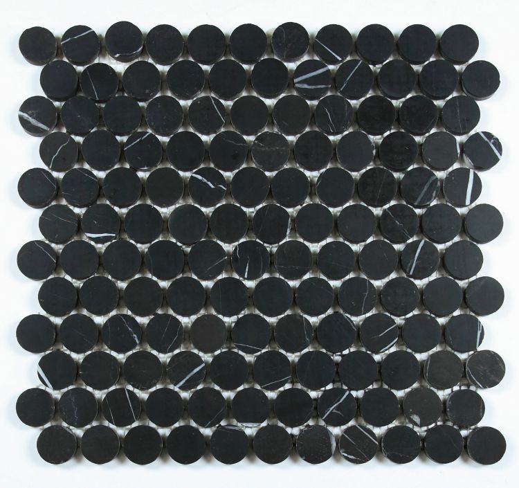 Penny Marble Marquina 10.5 x 11.75