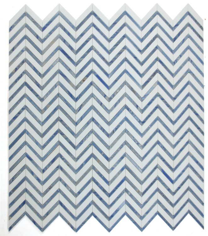 Chevron Royal Sapphire 12 x 12