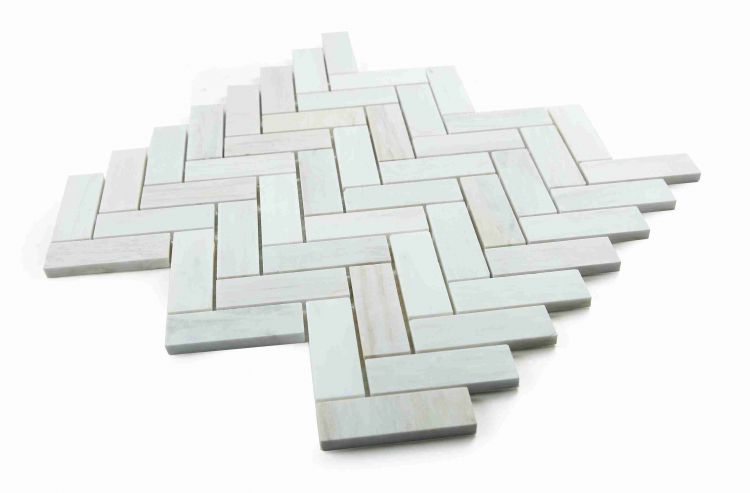 Herringbone Wooden White Honed 12 x 12.75