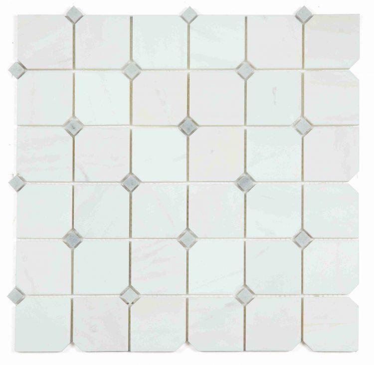Clipped Square Milky White Honed 11.75 x 11.75