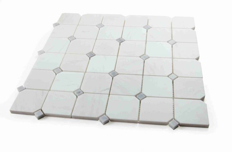 Clipped Square Milky White Honed 11.75 x 11.75