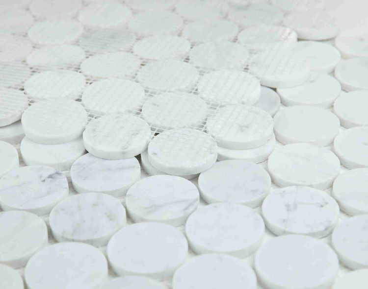 Penny Marble Large Carrara Honed 2 x 2 11.75 x 12