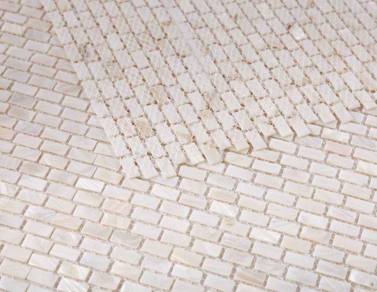 Pearl White Mini Brick (Diana Pearl) 11.25 x 11.25